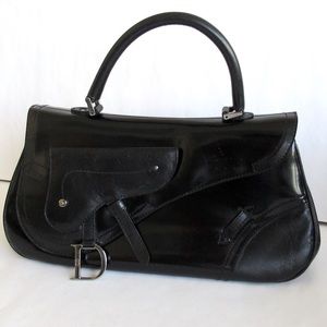 Christian Dior leather Saddle Bag